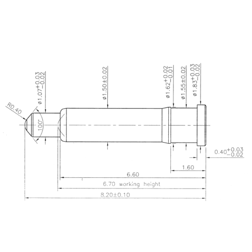 SVPC F F083AA06 Federkontakt, Pogo Pin, Batterieladekontakt