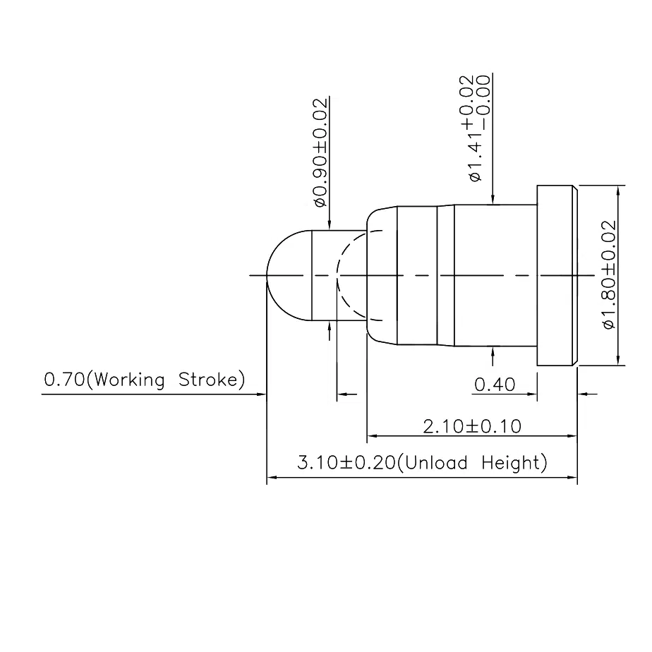 Pogo Pin, Batterieladekontakt SVPC F H038M0