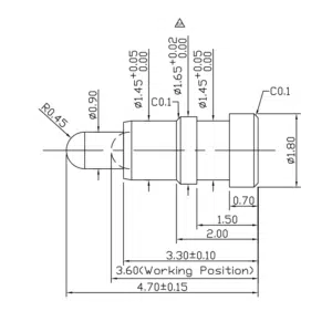 SVPC F H041M0 Pogo Pin, Batterieladekontakt