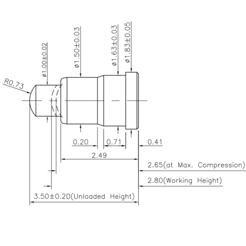 Pogo Pin, Batterieladekontakt SVPC F H077M0