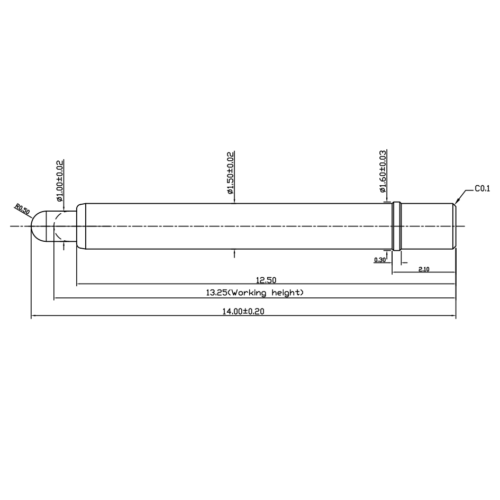 Federkontakt, Pogo Pin, Batterieladekontakt SVPC F H118M1