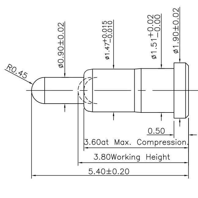 Pogo Pin, Federkontakt, Batterieladekontakt SVPC F H203M0