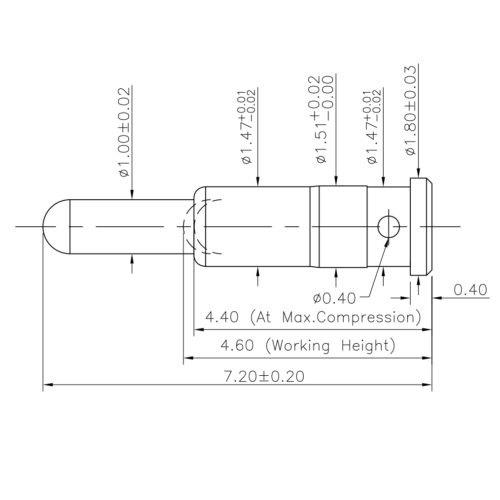 SVPC F H294M0 Federkontakt, Pogo Pin, Batterieladekontakt