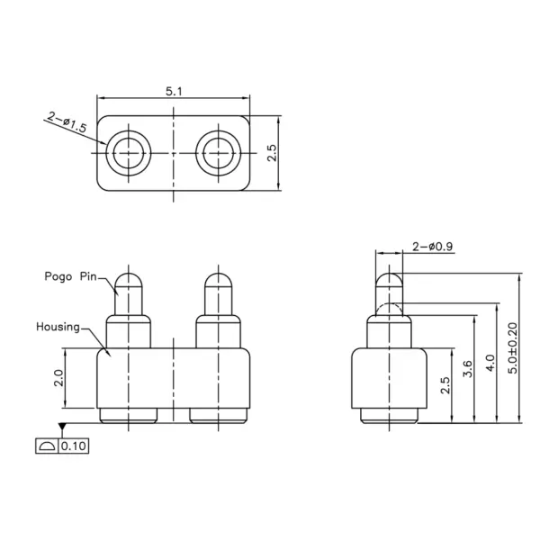 Pogo Pin Connector SVPC F N005M2 02FHR