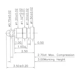 Federkontakt, Pogo Pin, Batterieladekontakt SVPC F N018M4