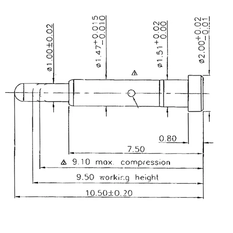 Federkontakt, Pogo Pin, Batterieladekontakt SVPC F N027M4