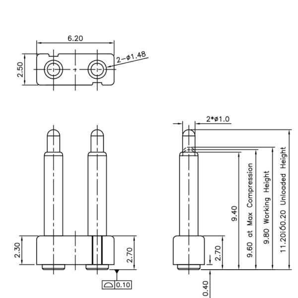 Batterieladekontakt Stecker SVPC F N028M6 02GMR