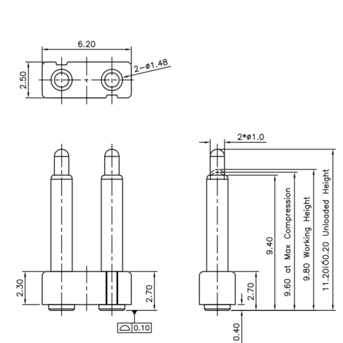Batterieladekontakt Stecker SVPC F N028M6 02GMR