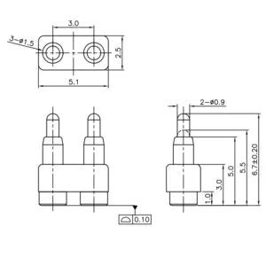 Batterieladekontakt Stecker SVPC F N042M0 02FMR