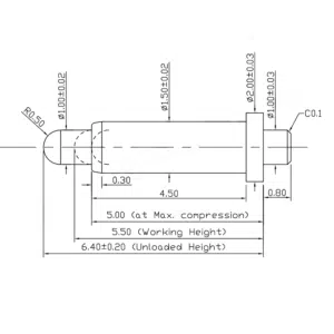 Federkontakt SVPC-P-H024M0 Federkontakt, Pogo Pin, Batterieladekontakt SVPC P H024M0