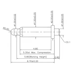 Federkontakt SVPC-P-H024M2 Federkontakt, Pogo Pin, Batterieladekontakt SVPC P H024M2