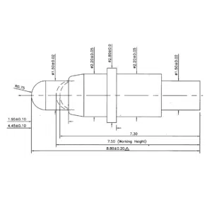 Federkontakt SVPC-P-H044M0 Federkontakt, Pogo Pin, Batterieladekontakt SVPC P H044M0