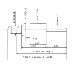 Federkontakt SVPC-P-H066M0 Federkontakt, Pogo Pin, Batterieladekontakt SVPC P H066M0