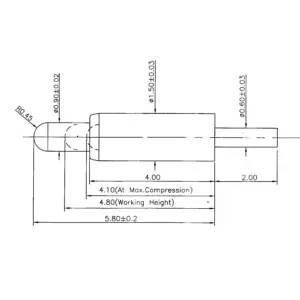 Federkontakt SVPC-P-H092M0 Federkontakt, Pogo Pin, Batterieladekontakt SVPC P H092M0