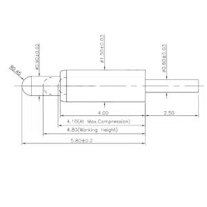 Federkontakt SVPC-P-H133M0 Federkontakt, Pogo Pin, Batterieladekontakt SVPC P H133M0
