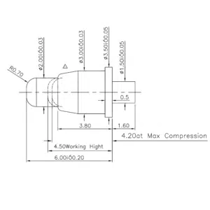 Federkontakt SVPC-P-H164M0 Federkontakt, Pogo Pin, Batterieladekontakt SVPC P H164M0