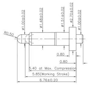 Federkontakt Federkontakt Stecker SVPC-P-H181M0 Federkontakt, Pogo Pin, Batterieladekontakt SVPC P H181M0