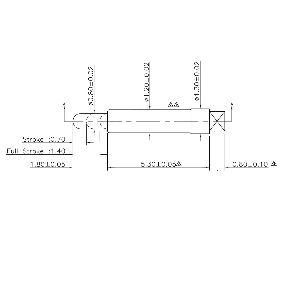 Federkontakt, Pogo Pin, Batterieladekontakt SVPC P N130M1