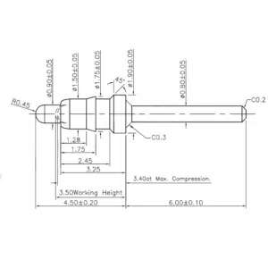 Federkontakt SVPC-P-N164M0 Federkontakt, Pogo Pin, Batterieladekontakt SVPC P N164M0