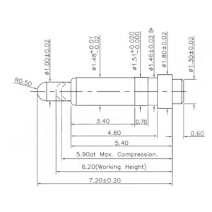 Federkontakt SVPC-P-N181M0 Federkontakt, Pogo Pin, Batterieladekontakt SVPC P N181M0