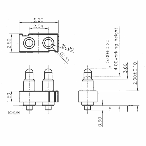 Federkontakt Stecker SVPC P P1600AA1 2DMR