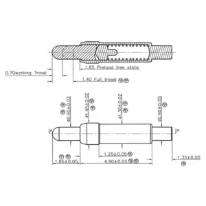 Federkontakt SVPC-P-P2776PS07 Federkontakt, Pogo Pin, Batterieladekontakt SVPC P P2776PS07