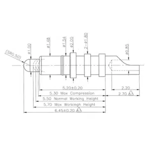 Federkontakt SVPC-P-P2859SH01 Federkontakt, Pogo Pin, Batterieladekontakt SVPC P P2859SH01