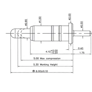 Federkontakt SVPC-P-P3721PH01 Federkontakt, Pogo Pin, Batterieladekontakt SVPC P P3721PH01