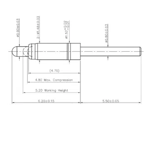 Federkontakt SVPC-P-P6877PH01 Federkontakt, Pogo Pin, Batterieladekontakt SVPC P P6877PH01