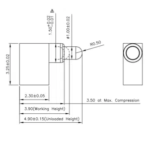 Federkontakt SVPC-R-H003M2 Pogo Pin, Batterieladekontakt SVPC R H003M2