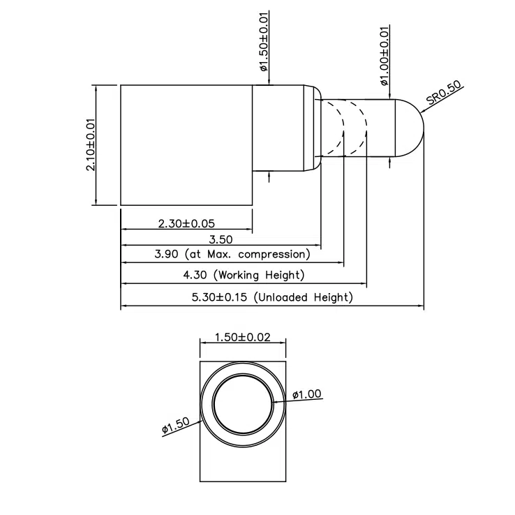 Pogo Pin, Batterieladekontakt SVPC R H003M3