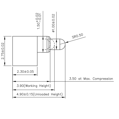 Pogo Pin, Batterieladekontakt SVPC R H003M6