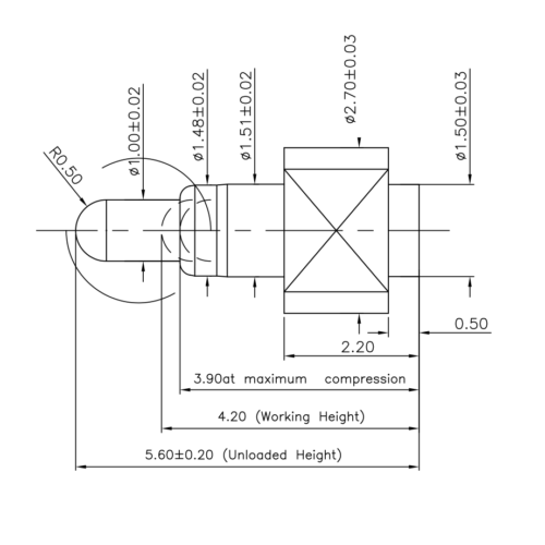 Pogo Pin, Batterieladekontakt SVPC R H012M7