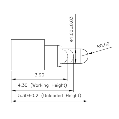 Pogo Pin, Batterieladekontakt SVPC R H036M0