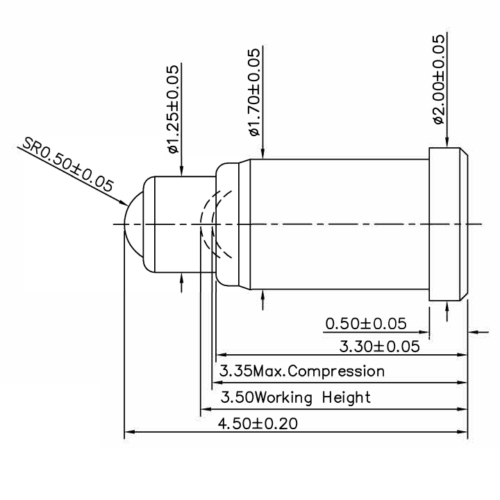 Federkontakt, Pogo Pin SVPC RF P5079FP02