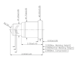 Rolling Pin SVPC-RF-P5079FP04 Federkontakt, Pogo Pin SVPC RF P5079FP04