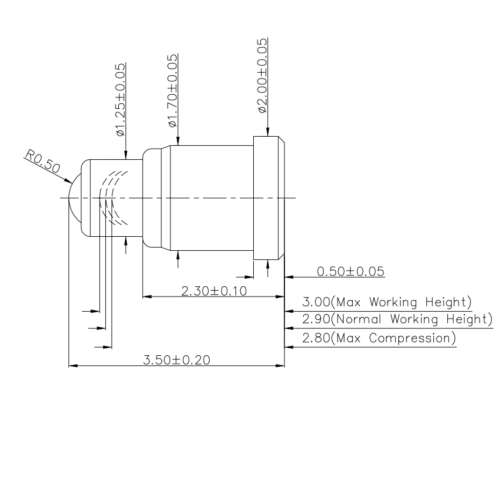 Federkontakt, Pogo Pin SVPC RF P5079FP04