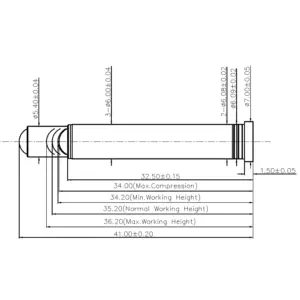 Rolling Pin SVPC-RF-P6783FH02 Federkontakt, Pogo Pin SVPC RF P6783FH02