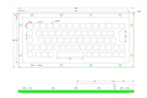 Metalltastatur NHKT-B210-UT-DWP