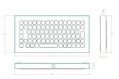 Metalltastatur NHKT-A290-FN-Desktop