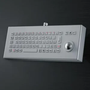 Desktoptastatur aus Metall mit Trackball NHKT-B255-OTB