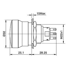 Not Aus Drucktaster 22mm