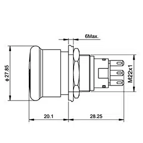 Not Aus Drucktaster 22mm