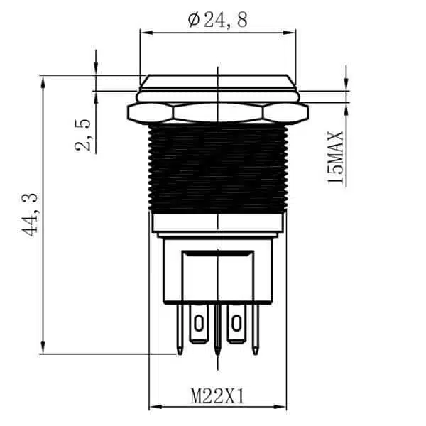 Drucktaster DIOH-S1GQ-D22F