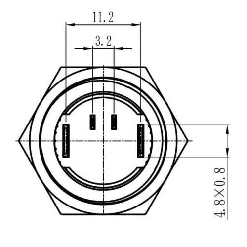 Hochstrom Drucktaster D19C