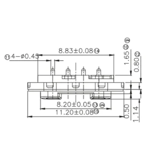 Wasserdichter Federkontaktstecker SVPC-P3613MP05-04A210MR