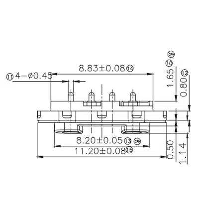 Wasserdichter Federkontaktstecker SVPC-P3613MP05-04A210MR