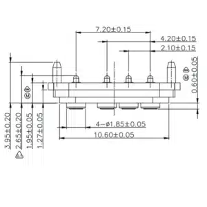 Wasserdichter Federkontaktstecker SVPC-P5320MF01-04A210HT