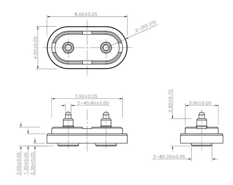 Pogo Pin connector SVPC-P5562MP01-02B400HB