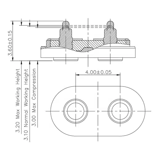 Wasserdichter Federkontaktstecker SVPC-P5562MP01-02B400HB